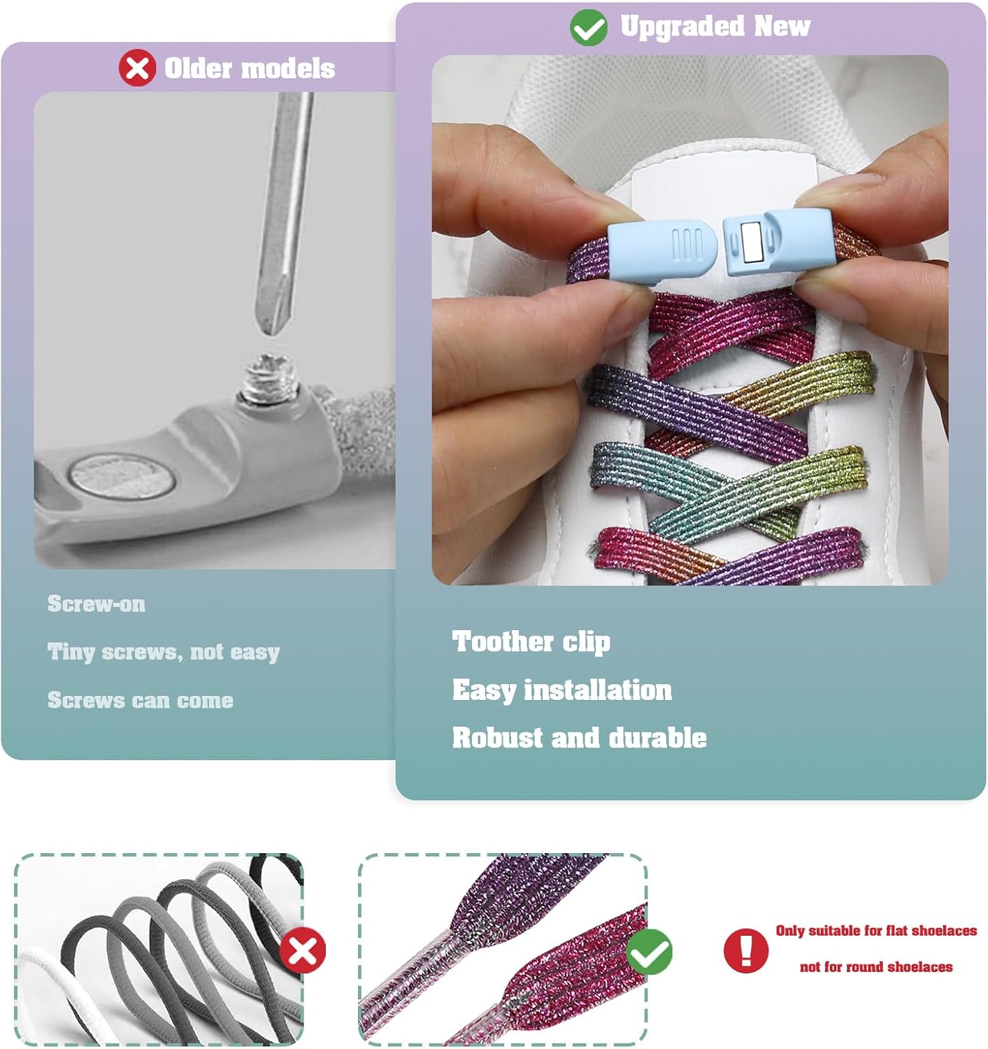 Tieless Shoelace Buckle Magnetic Quick Release Clasp No Tie Lazy Shoelace Lock fits Sneakers Canvas Shoes Boots
