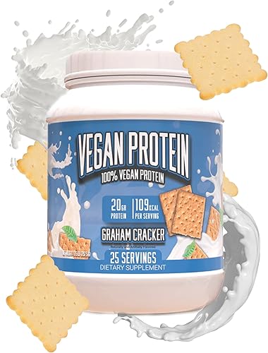 Huge Supplements Proteína vegana Polvo de proteína superior a base de plantas 0.71oz de proteína por porción, sin gluten, sin lactosa y sin OMG