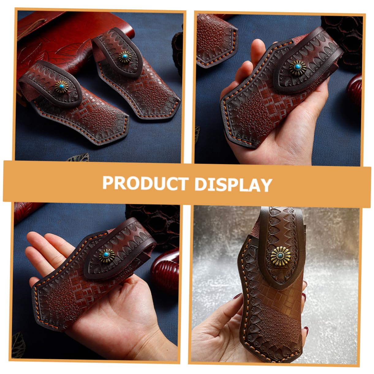 Alipis 5 Piezas de Cuchillo de Cuero de Funda de Cintura Portátil para de Chef Protector de Cutter Diseño Práctico y Duradero