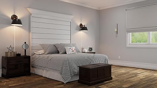 Miniatura 6 de Carolina Chair & Table Camden - Baúl de manta de madera dura con tapa de bisagra de seguridad, acabado castaño antiguo, marco de madera maciza, baúl