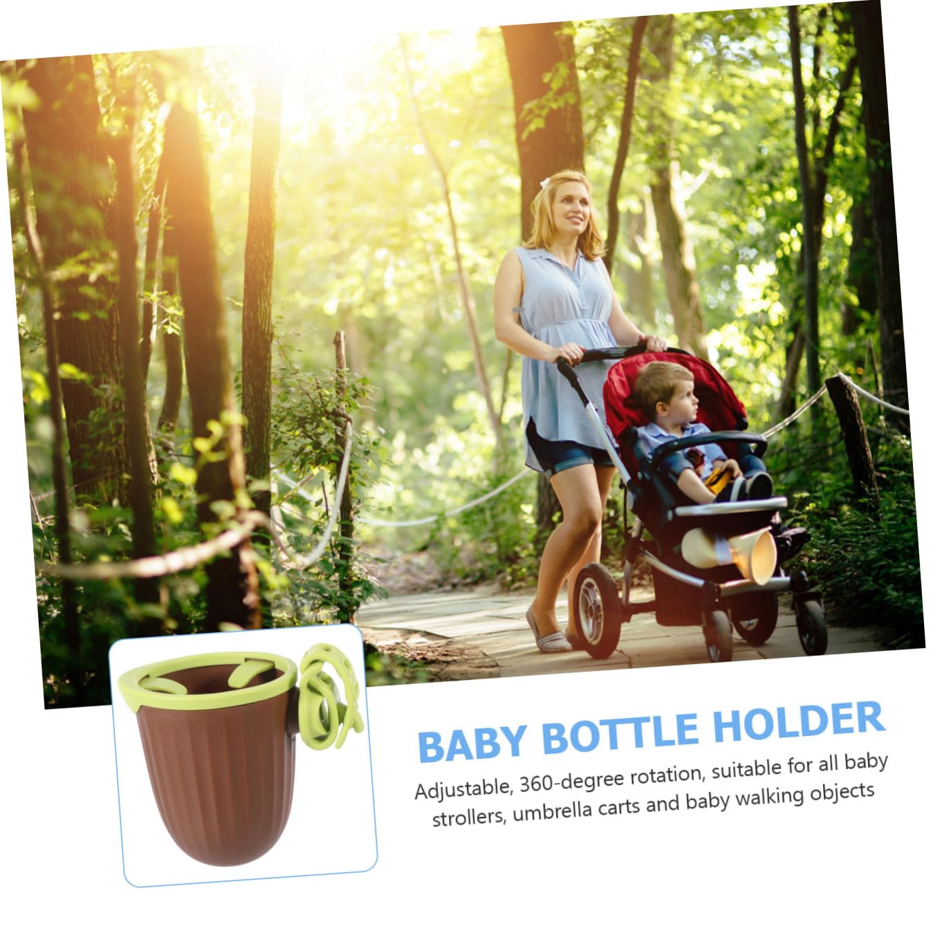 ifundom 2piezas Organizador De Botellas Para Carritos De Soporte Para Tazas y Botellas Accesorios Para Cochecitos Diseño y Estable Para Paseos y Bicicletas