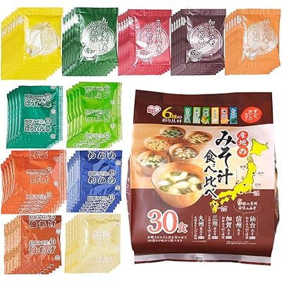 アイリスオーヤマ 味噌汁 インスタント 700g 30食 産地のみそ汁食べ比べ みそ汁 わかめ 油揚げ とうふ 野菜 長ねぎ ほうれん層 スープ 非常食 備蓄  …