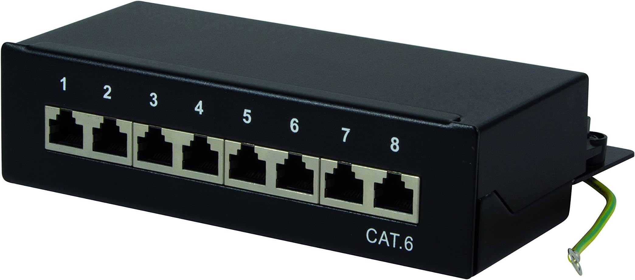 Professional Patch Panels, Table/Wall/Desktop, STP (Shielded) black 8-Port