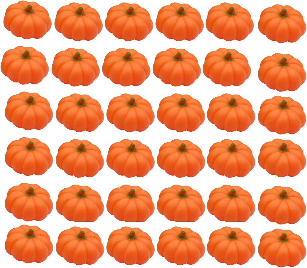 100PCS Mini Rubber Pumpkin Squeak Fun Bath Toy Float Stress Relief Reliever Anxiety Toys Gifts Fun Decorations for Birthday Party Favors Carnival Game Gift Bulk