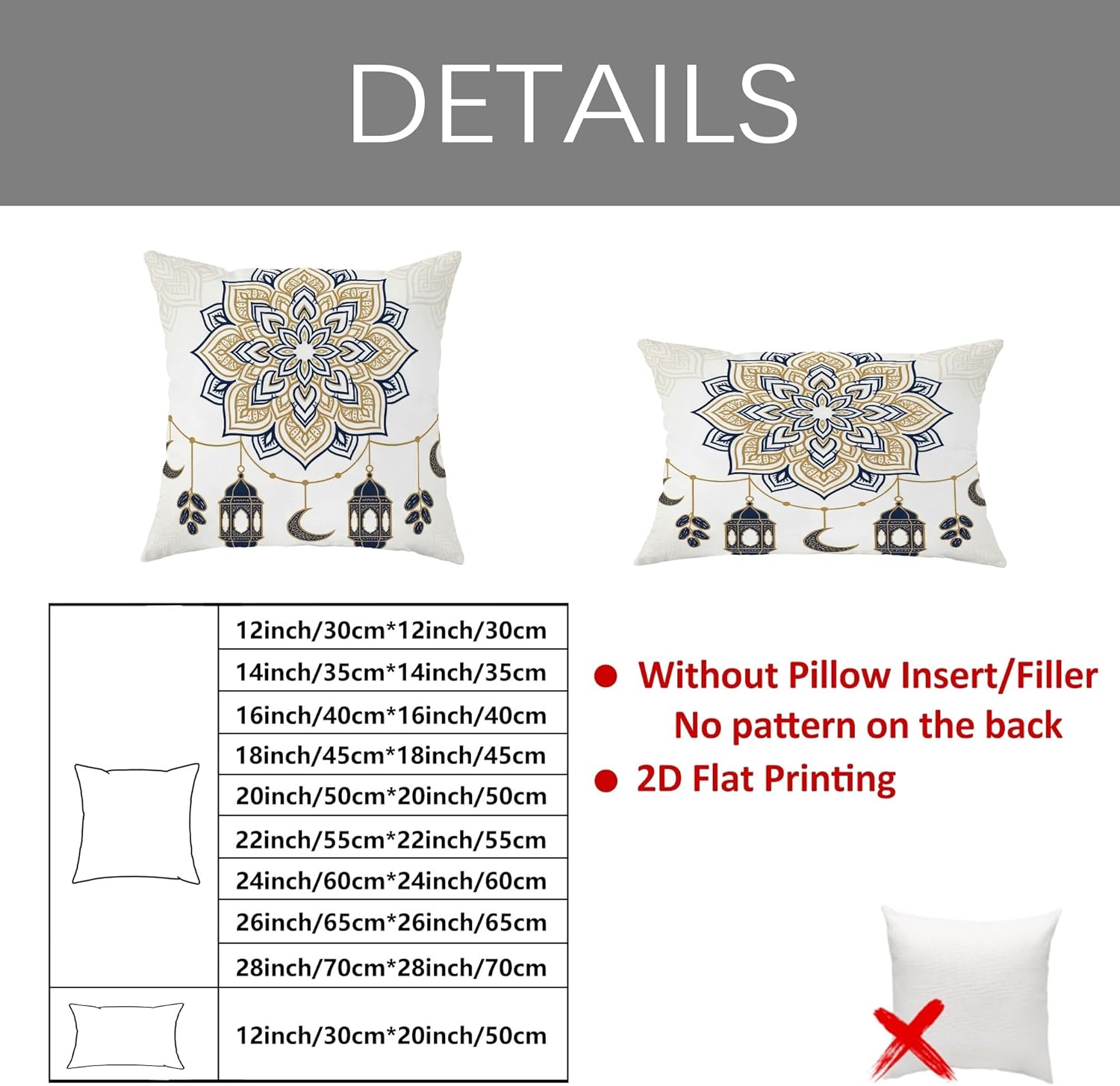 Lantern Throw Pillow Covers Set of 4, Islamic Festive Crescent Star Eid Gold Soft Velvet Washable Cushion Covers Pillow for Living Room Bed Office Sofa Chair Decor 18x18 Inch
