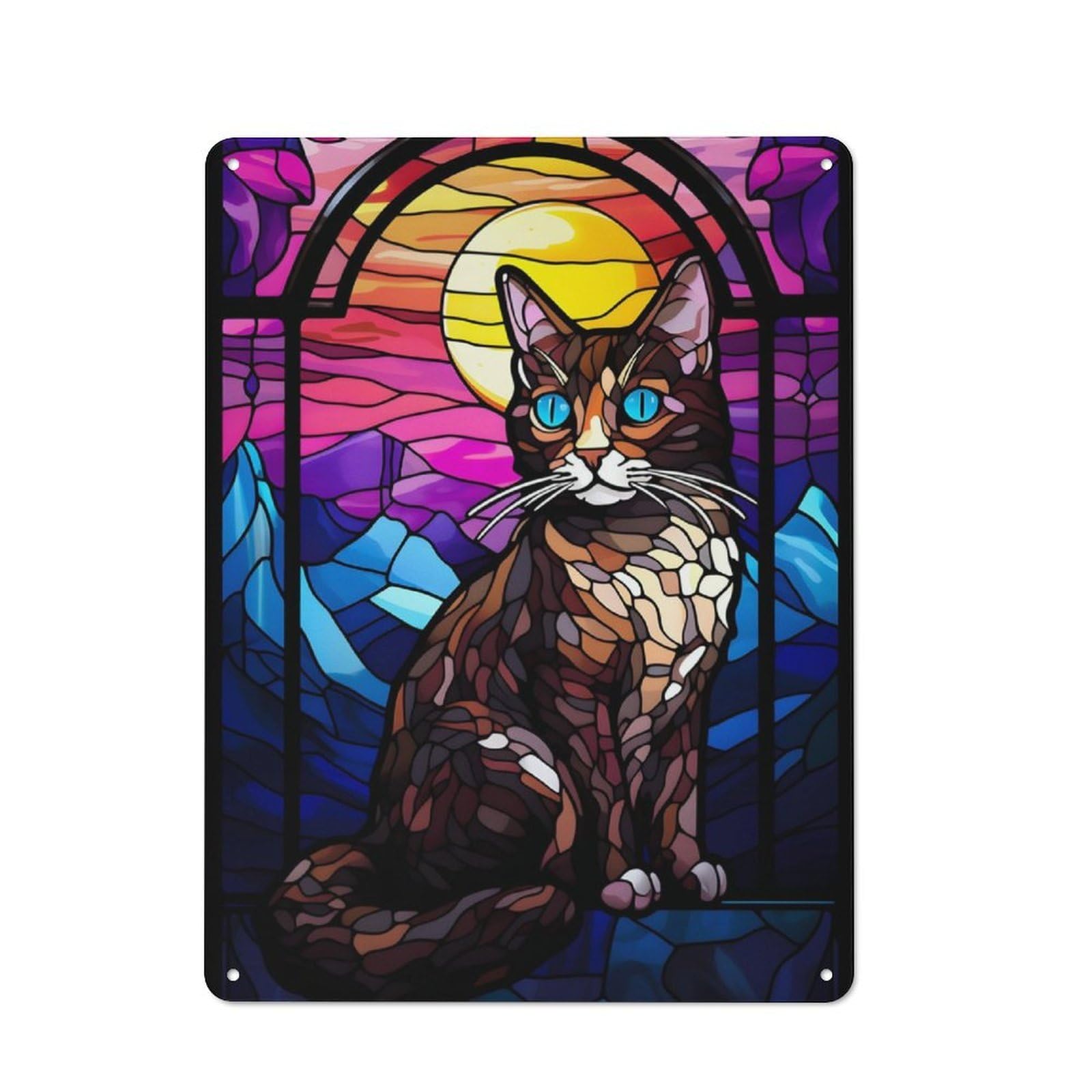Junmoney Japanese Bobtail Cat Nostalgic Decorative Tin Plaque 40X30cm Featuring Classic Pub Decor For Cafe, Pub, Workshop Or Home Bar