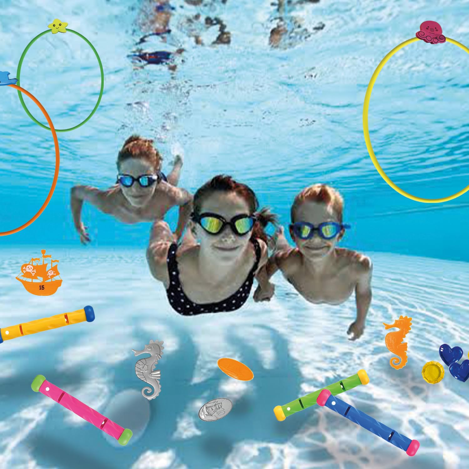 Khroom Torpedo giocattolo per piscina | Vacanza Must Have | Razzo scivola 10 metri sott'acqua | Gioco subacqueo Toro subacqueo giocattolo subacqueo - Giochi e Prodotti per l'Età Evolutiva