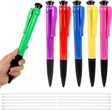 6 Pcs Giant Pens Jumbo Pen Extra Large Pens Huge Pen with 12 Refills for Students Cool Back to School Supplies Coworkers Birthday Parties Gifts, 6 Colors