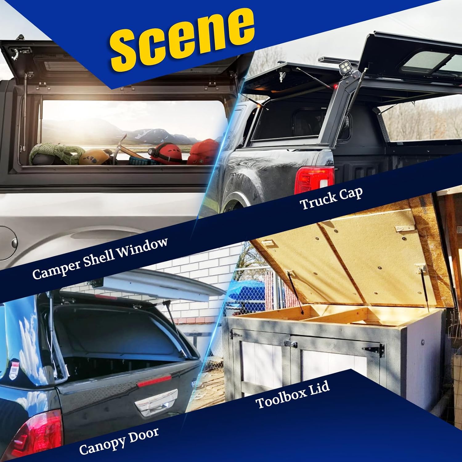 ARANA SL1310 15 inch 10 Lb Gas Struts Spring Shocks ML1310 15 inch 10Lb Lift Support for Truck Topper Camper Shell Motorhome Door Cabinet Door Toolbox Lid,Set of 2