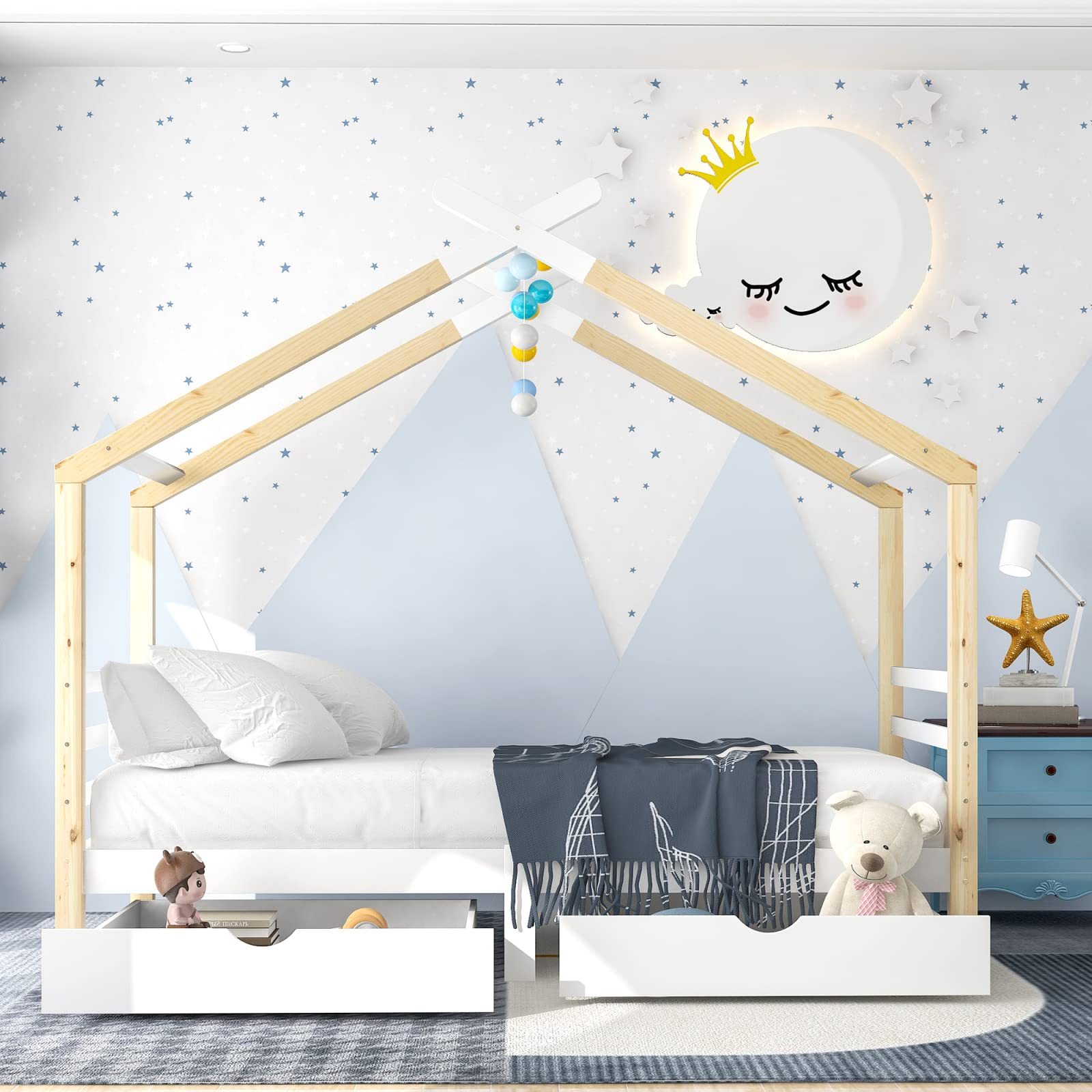 Cama infantil con cajones soluciona falta de espacio en cuartos