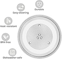 Vista 4 de CalPalmy Placa giratoria de vidrio para microondas de 13.5 pulgadas, placa de microondas de 13 1/2 pulgadas compatible con GE WB49X10002, Frigidaire