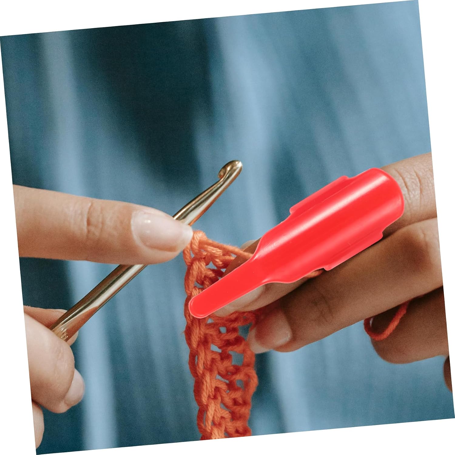Angoily 3pcs Sewing Fingerthing Pusher Needle Threaders Knitting Needle Stoppers for Ironing Tool