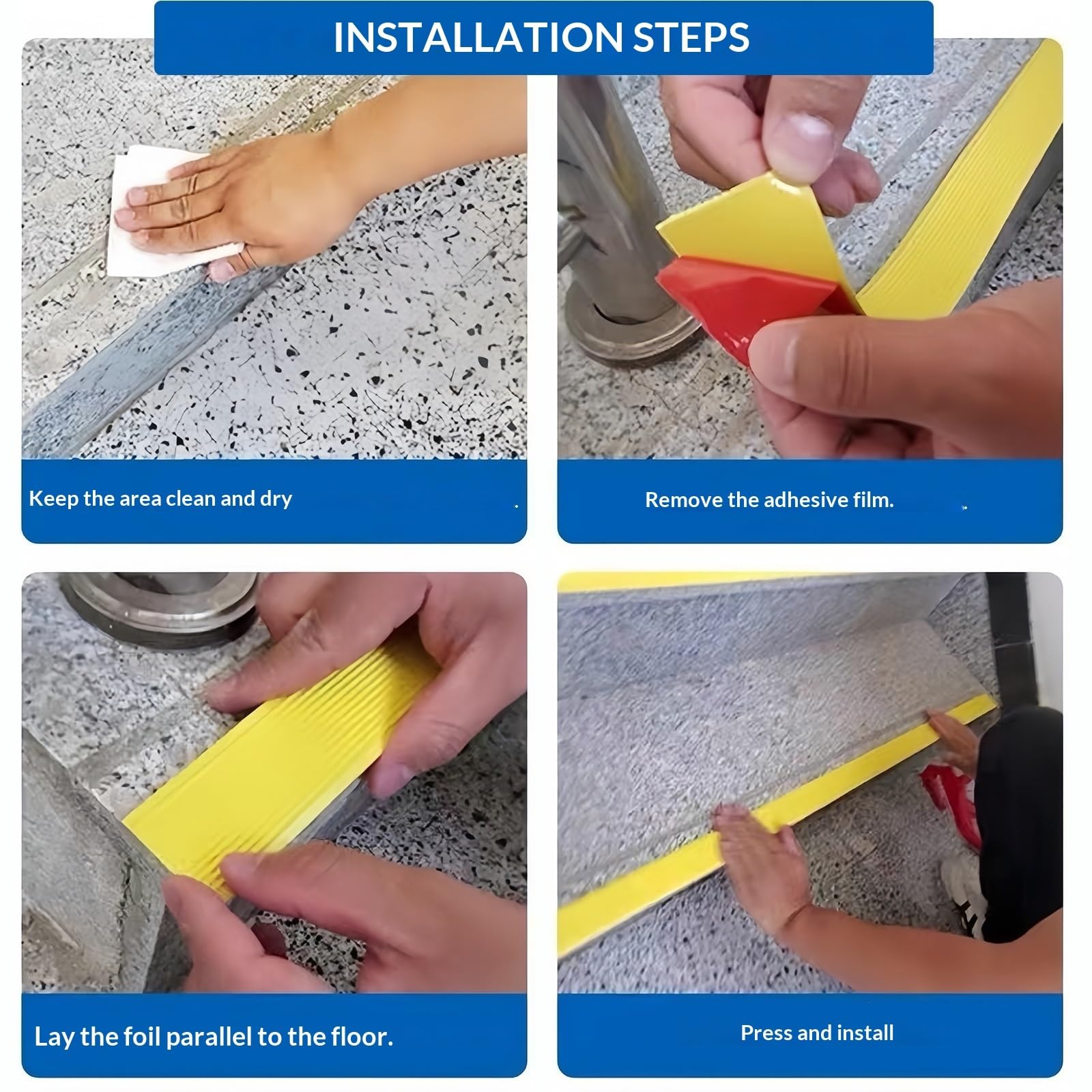 Rutschfester Treppenschutzstreifen, 5 m, selbstklebend, PVC-Stufen, Kantenleiste für Holz-, Beton- und Fliesentreppen, perfekt für den Innen- und Außenbereich, ideal für Familienhäuser (Grün