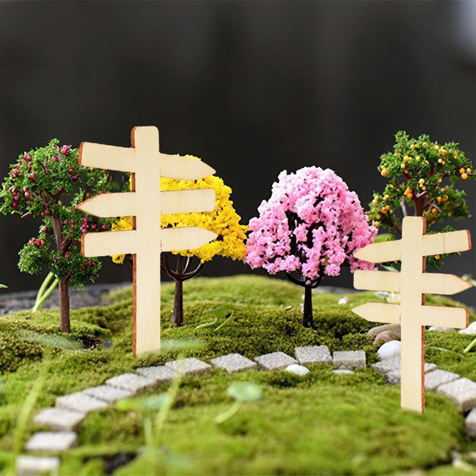 6 Pièces Panneaux Miniatures En Bois, Panneaux De Jardin