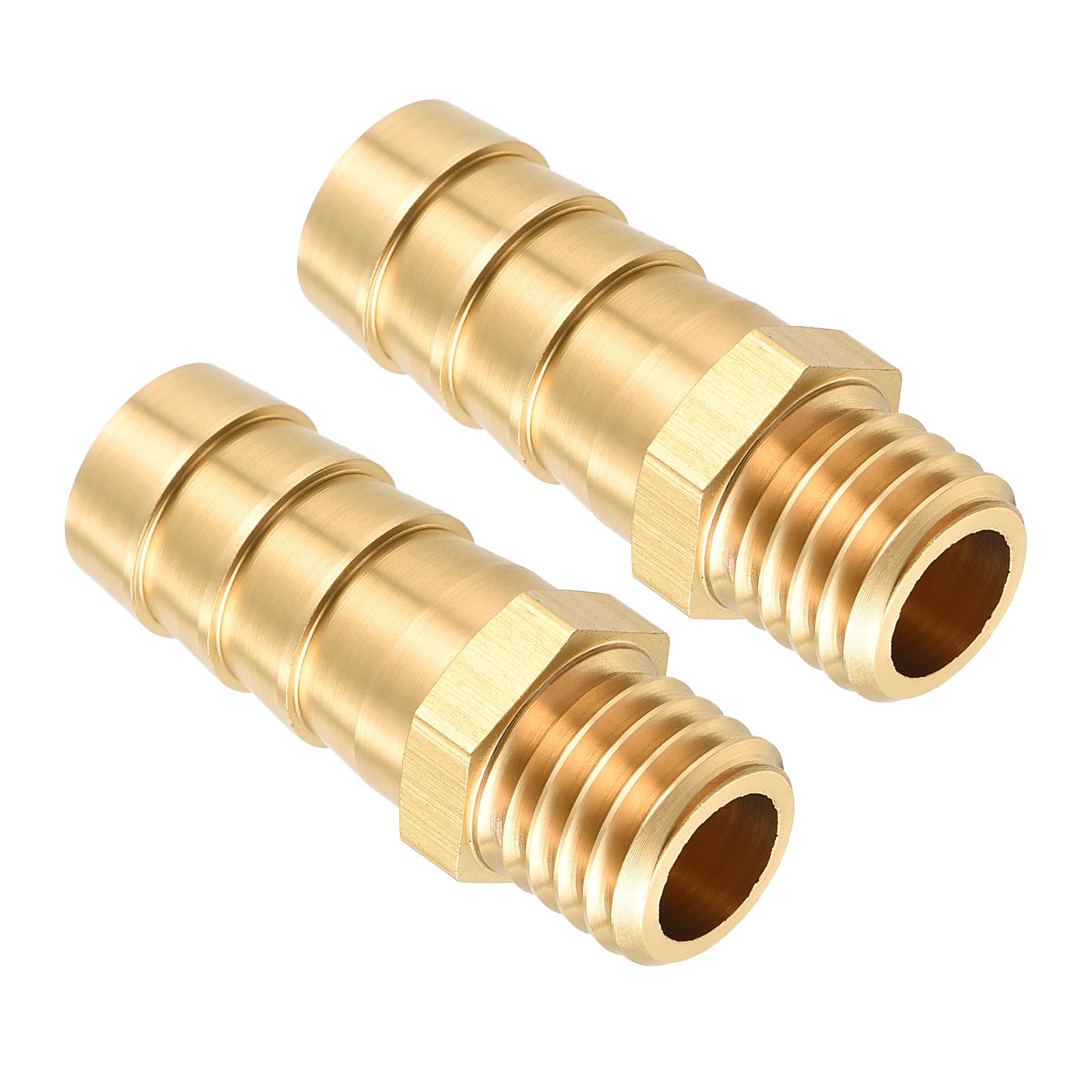 Kozelo 2pcs Brass Hose Barb Fittings 12mm Hose Barb to M12x1.75 Male โ image 1