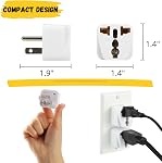 Bates- Adaptateur universel, 4 Pack, Adaptateur de voyage, UK à US Adaptateur de Plug, Connecteur universel, Adapteur de Voyage Universel, adaptateur de Plug Européen à American, Europe à US Adaptateur de prise