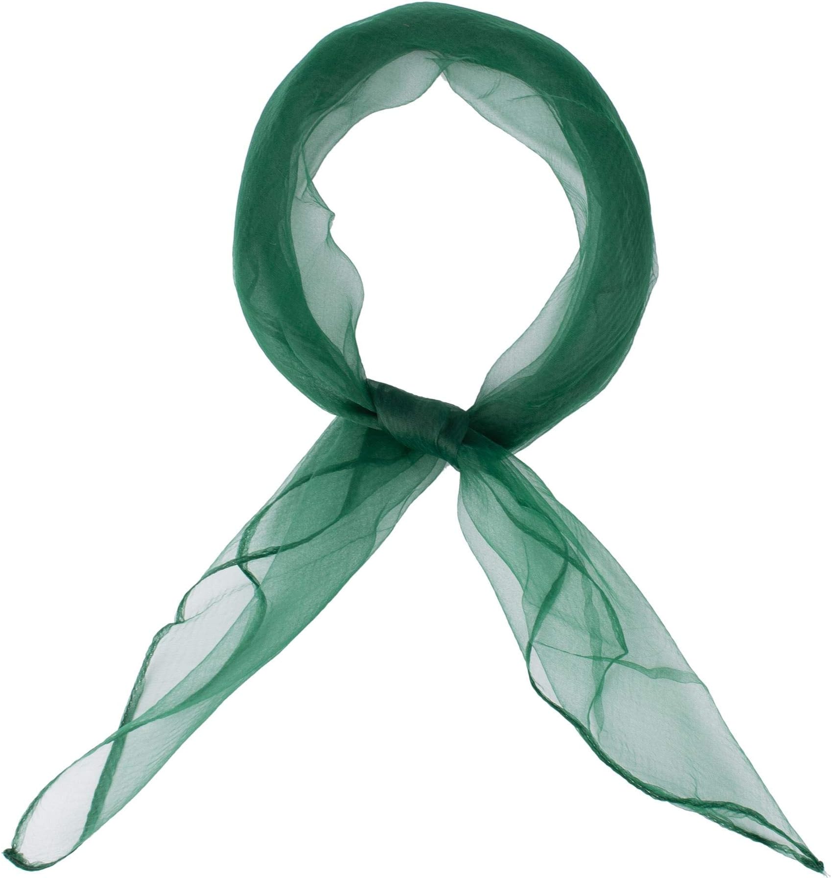 Hat To SocksSoft and Light Feel Square Chiffon Neck Scarf Retro Pinup Hair Scarf for Girls Women