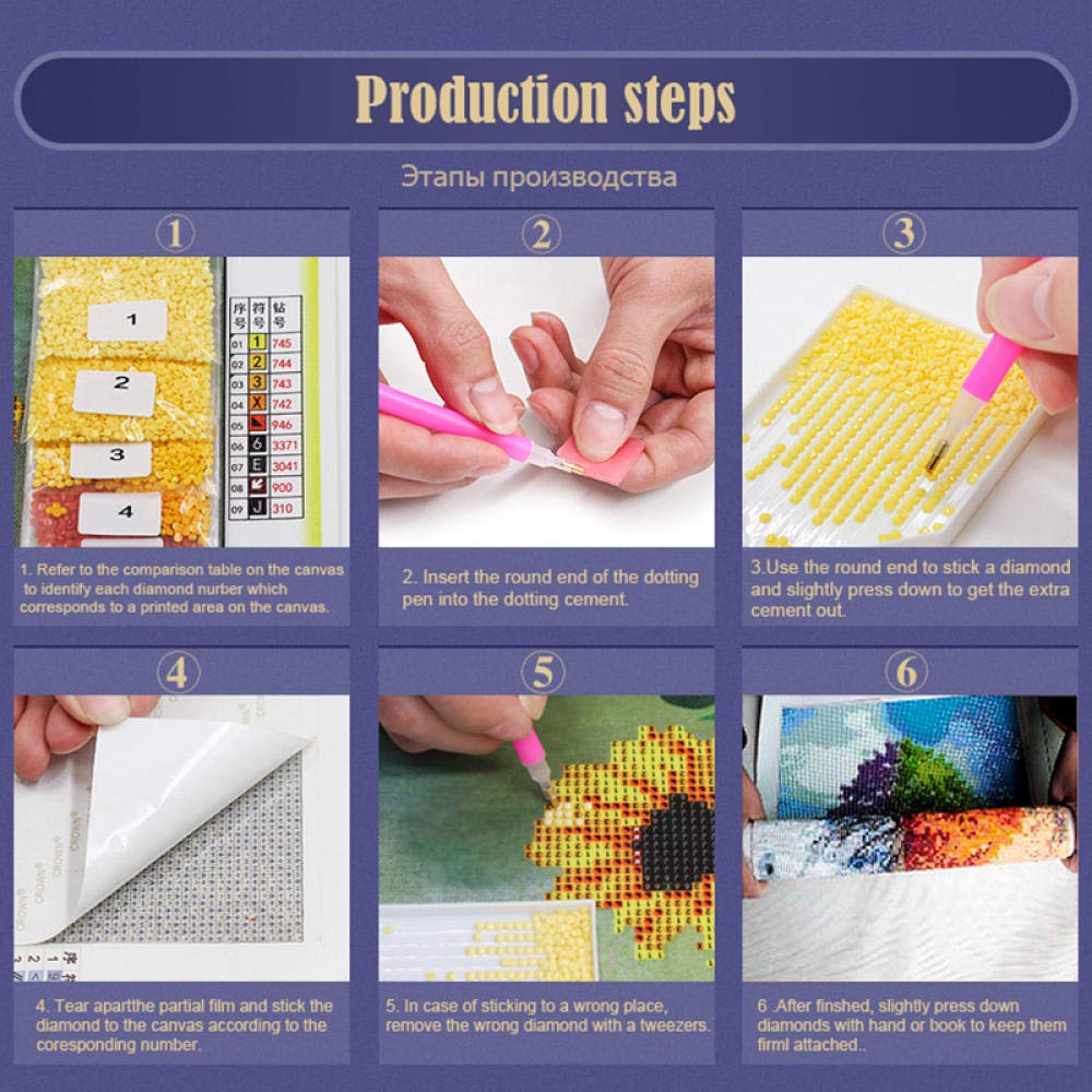 CJWLH Kit di Pittura Diamante 5D Fai da Te Animali Giraffa Diamanti Rotondi Cristallo Strass Ricamo Arti Artigianato Decorazione della Parete di casa Senza Cornice 30x40cm