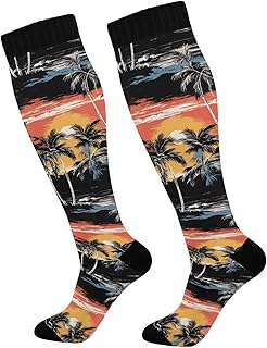 Tropical Palm Trees Beach Sunsets Compression Socks for Women and Men Knee High Socks High Support for Circulation,Running,Flight,Nurses 21217689