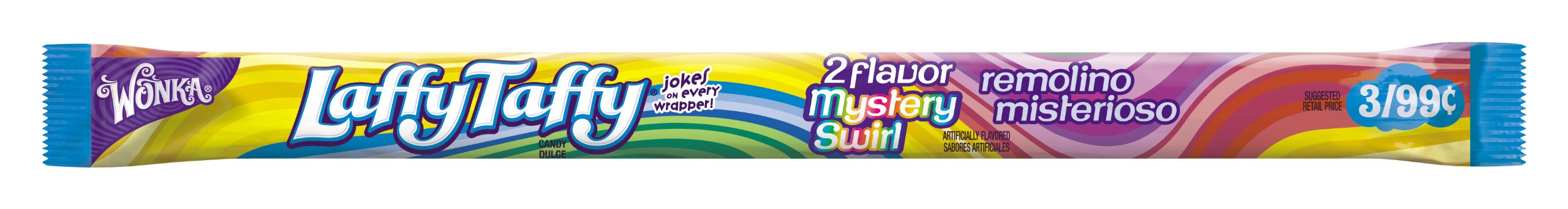 WonkaLaffy Taffy Mystery Swirl Candy Rope 24 Pieces 39 g