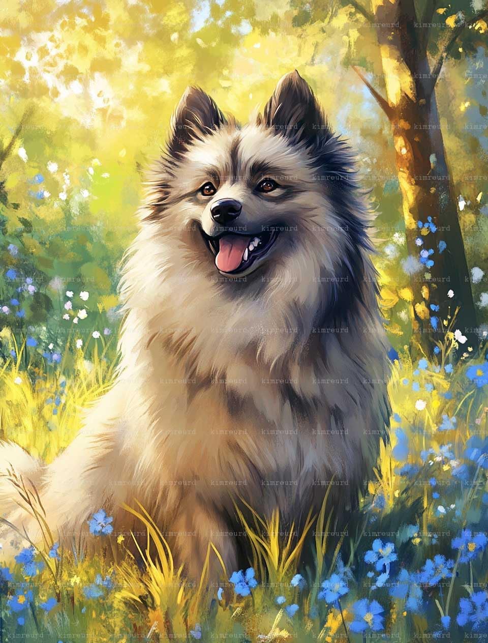 Wooden Puzzles Cute Keeshond Dog 1000 Pieces Adult Educational Jigsaw Puzzles Puzzle Props Home Decor Color Puzzles Fun Games