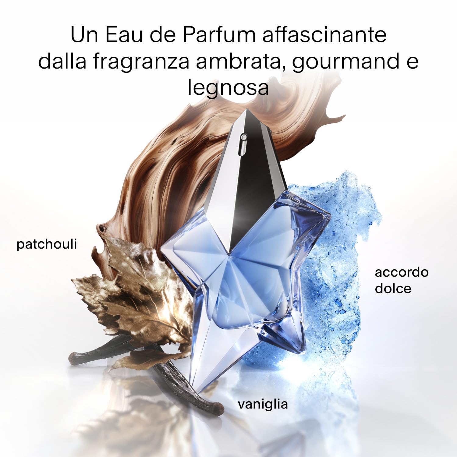 MUGLER Angel, Eau de Parfum, Profumo Donna, Profumo Ambrato e Gourmand, Fragranza Affascinante, Profumo Iconico, Magnetico, Ricaricabile, Lusso Sostenibile, 50ml