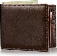 Artpaxy Men's Genuine Leather Bifold Wallet RFID Blocking - 11 Card Slots, 2 ID Windows, 2 Cash Pockets & Gift Box