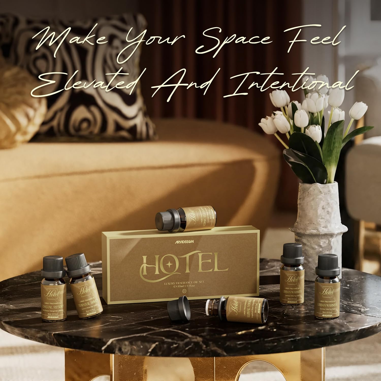 ARVIDSSON Hotel Diffusoröle Geschenkset - Hotel ätherische Öle für Diffusor, Luxus Duftöle inspiriert von 5 Sterne Hotels Duft, Geschenk für Frauen und Männer
