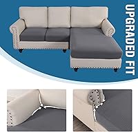 Vista 123 de H.VERSAILTEX 2025 New Sectional Couch Covers 8 Pieces Stretch Sofa Covers for Sectional Sofa Set Separate L Shaped Couch Cover for Both Left/Right