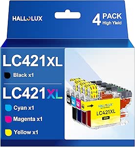 WYFYINK LC421XL Lot De 8 Cartouches D'encre Compatibles Avec Brother LC421 LC421XL LC 421 XL