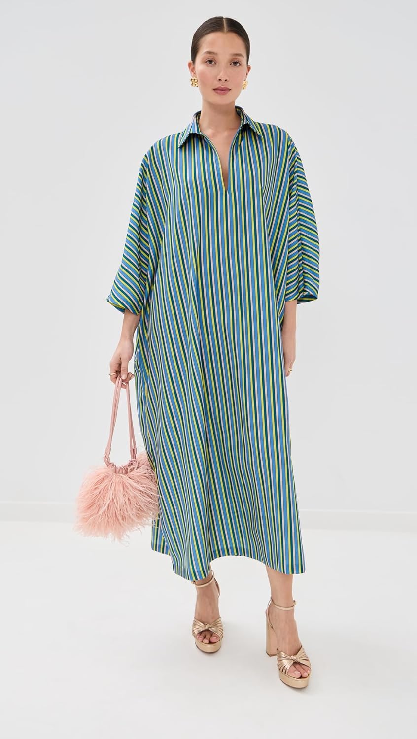 La Vie Style House Women's Stripe Maxi Everyday Dress - Image 5