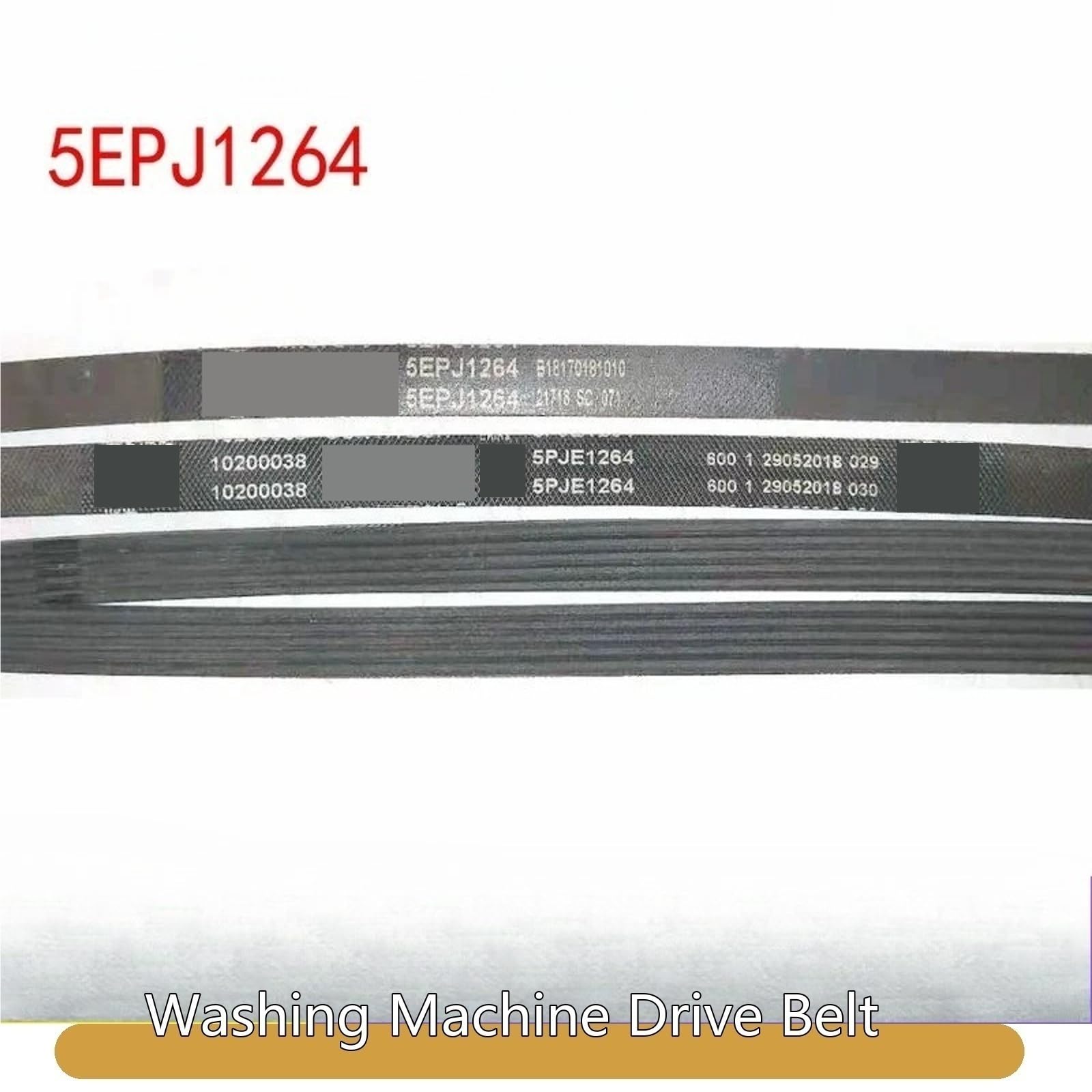 1 pieza Correa para lavadora 5EPJ1264 para sustitución Compatible con Beko
