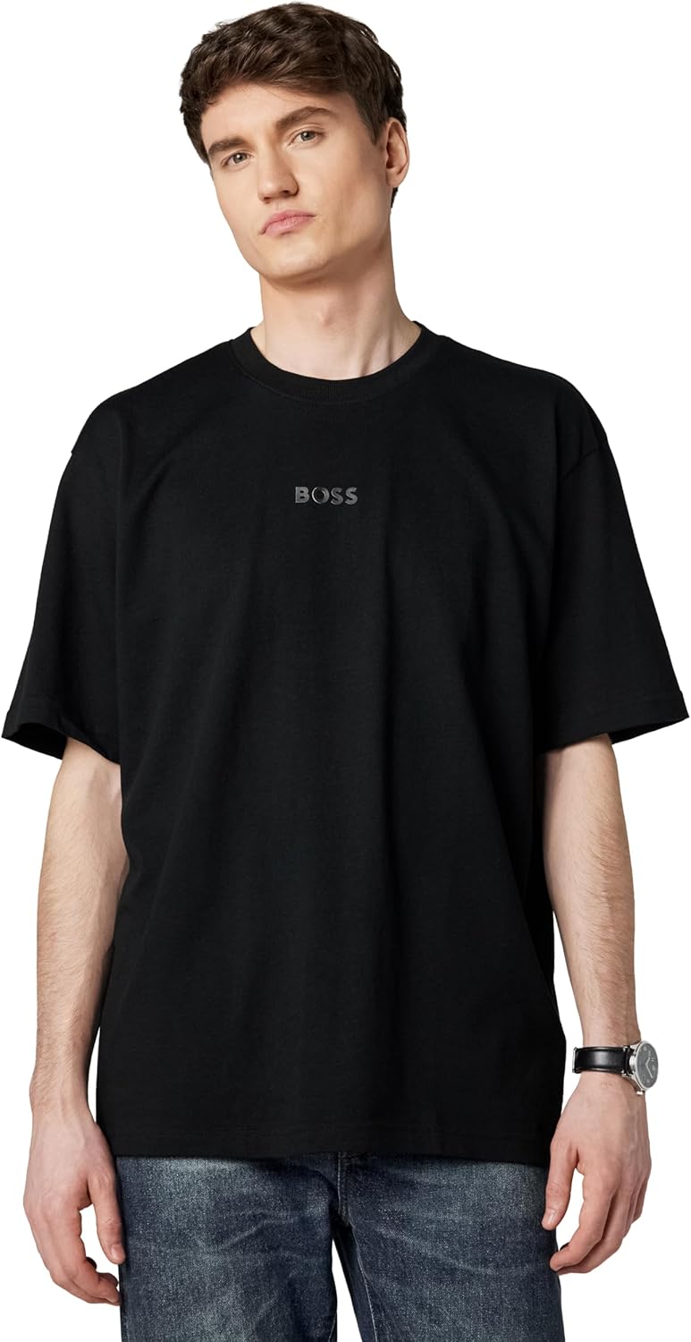 BOSS Men's Tonal Center Logo Cotton T-Shirt