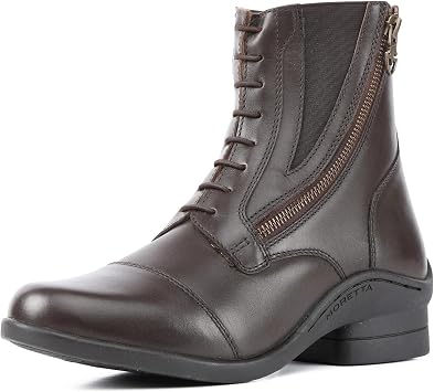 Moretta Shires Alessia Leather Paddock Boots - Black or Brown