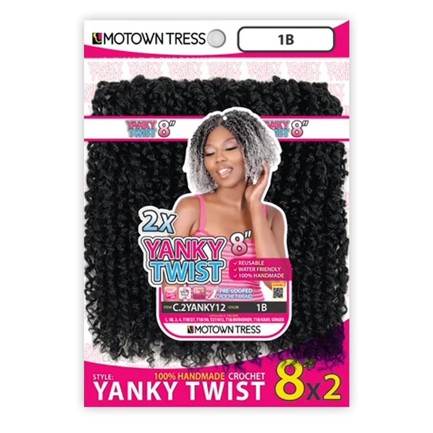 Amazon.com : Motown Tress Crochet Braids 2X Yanky Twist 8 Inch