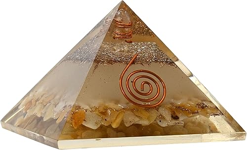 Miniatura 22 de Amazing Gemstone Pirámide de orgón grande Cristal de pirámide de turmalina negra oscura Pirámide de orgonita Pirámides de órgano Curación