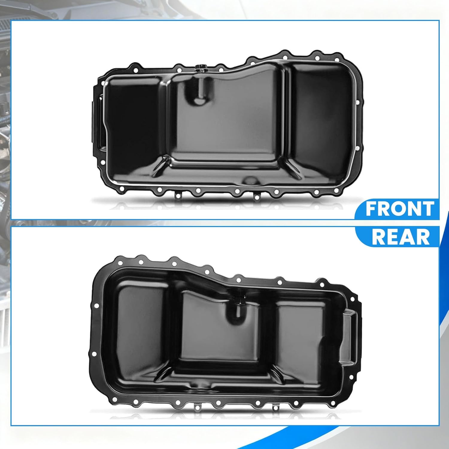 264-205 Engine Oil Pan & Drain Plug Compatible with Chrysler Town & Country Imperial Dodge Grand Caravan Dynasty Plymouth Grand Voyager 3.3L 3.8L Replaces 4648930AA