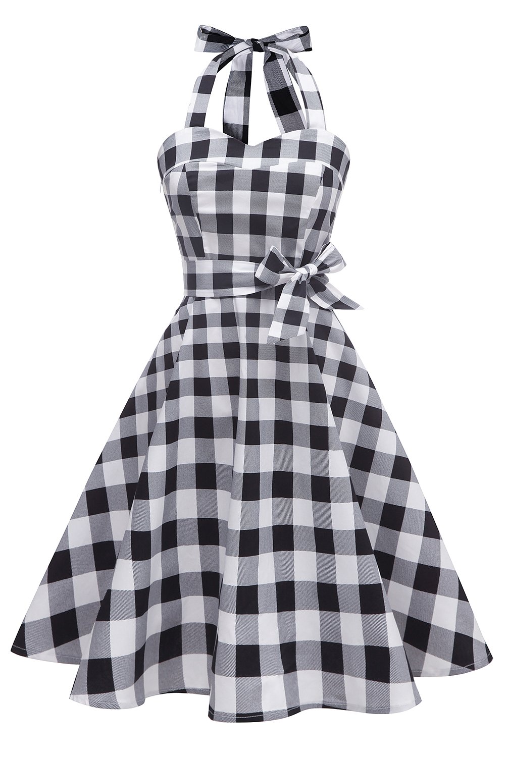 TopdressWomen'sVintage Polka Audrey Dress 1950s Halter Retro Cocktail Dress