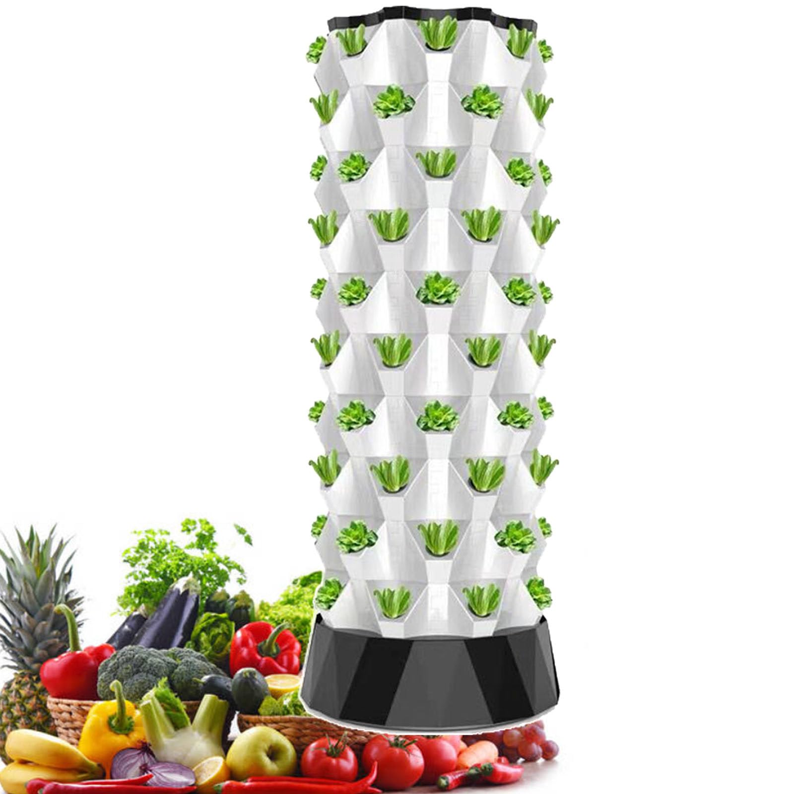 48/64/80 Pods Hydrokultur-Turm, Hydroponic Cultivation System Kits 6floors
