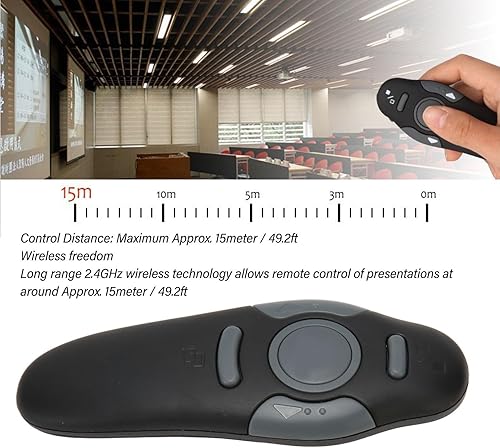 Miniatura 4 de Diyeeni Clicker de presentación, USB dongle presentador puntero remoto clickers deslizantes para computadora portátil, PPT PowerPoint Clicker para