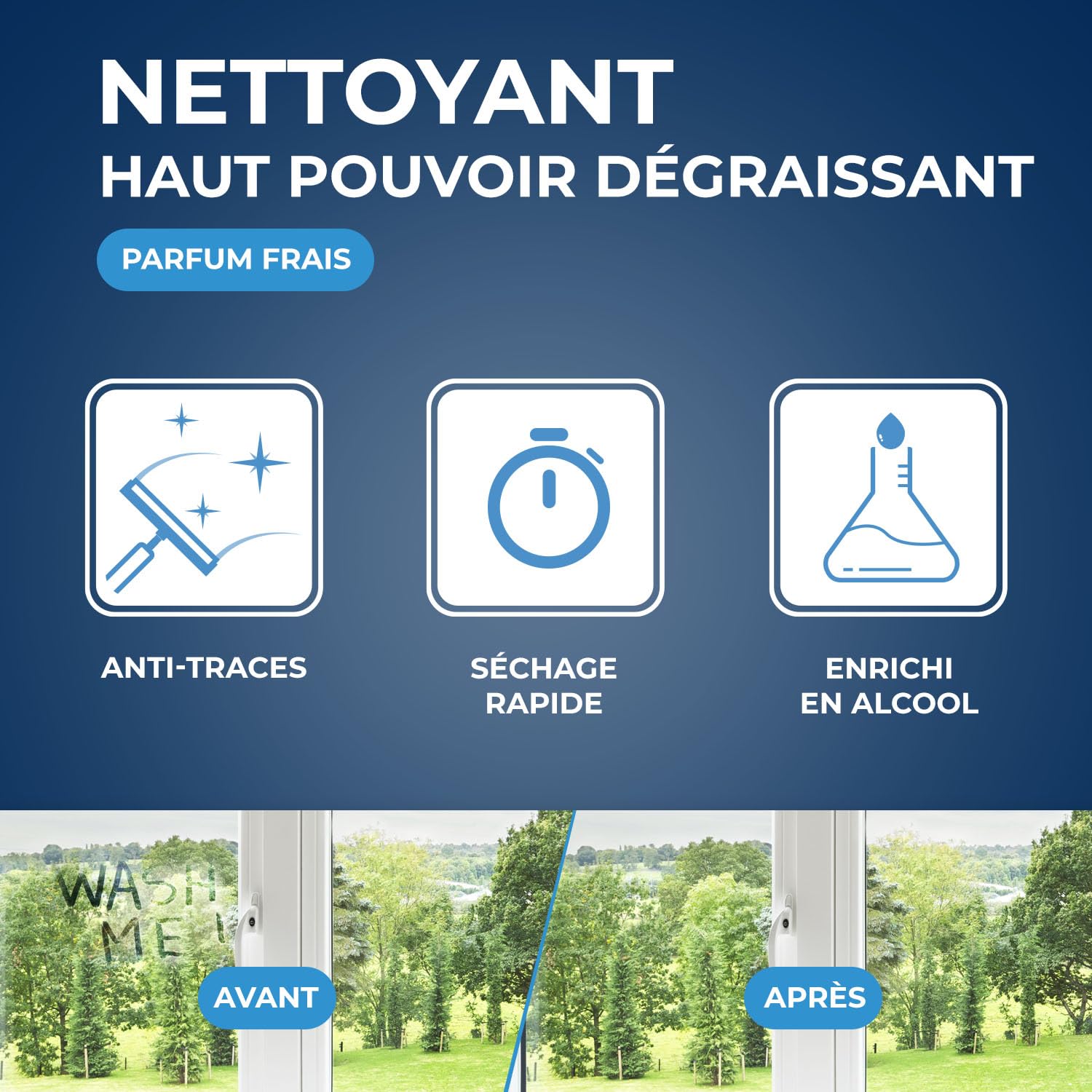 STARWAX Nettoyant spécial vitres et miroirs 5L | Nettoie vitres et miroirs, sans trace, anti-réencrassement, parfum verveine citron, grand format recharge économique