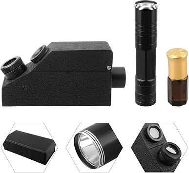 Professional Gem Refractometer for Refractive Index 1.30-1.81, Compact Diamond-Detector Device with Flashlight and Oil for Gemstone ID(B)