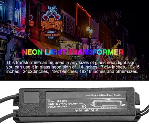 Miniatura 3 de Yoidesu Fuente de alimentación de transformador de señal de neón 3KV 30mA Probador de neón Transformador Fuente de alimentación de neón Reloj de