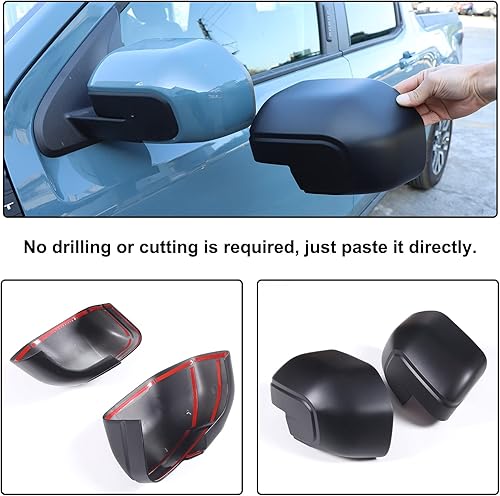 Miniatura 4 de Par de espejos retrovisores exteriores de la carcasa del espejo retrovisor compatible con Ford Maverick 2022-2024 Aunginsy cubierta de protección
