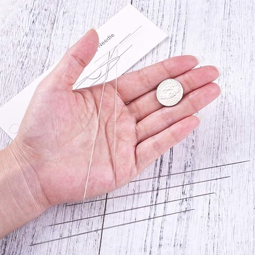 Miniatura 7 de Craftdady - 10 agujas de coser de acero inoxidable grandes para cuentas de ojo grande