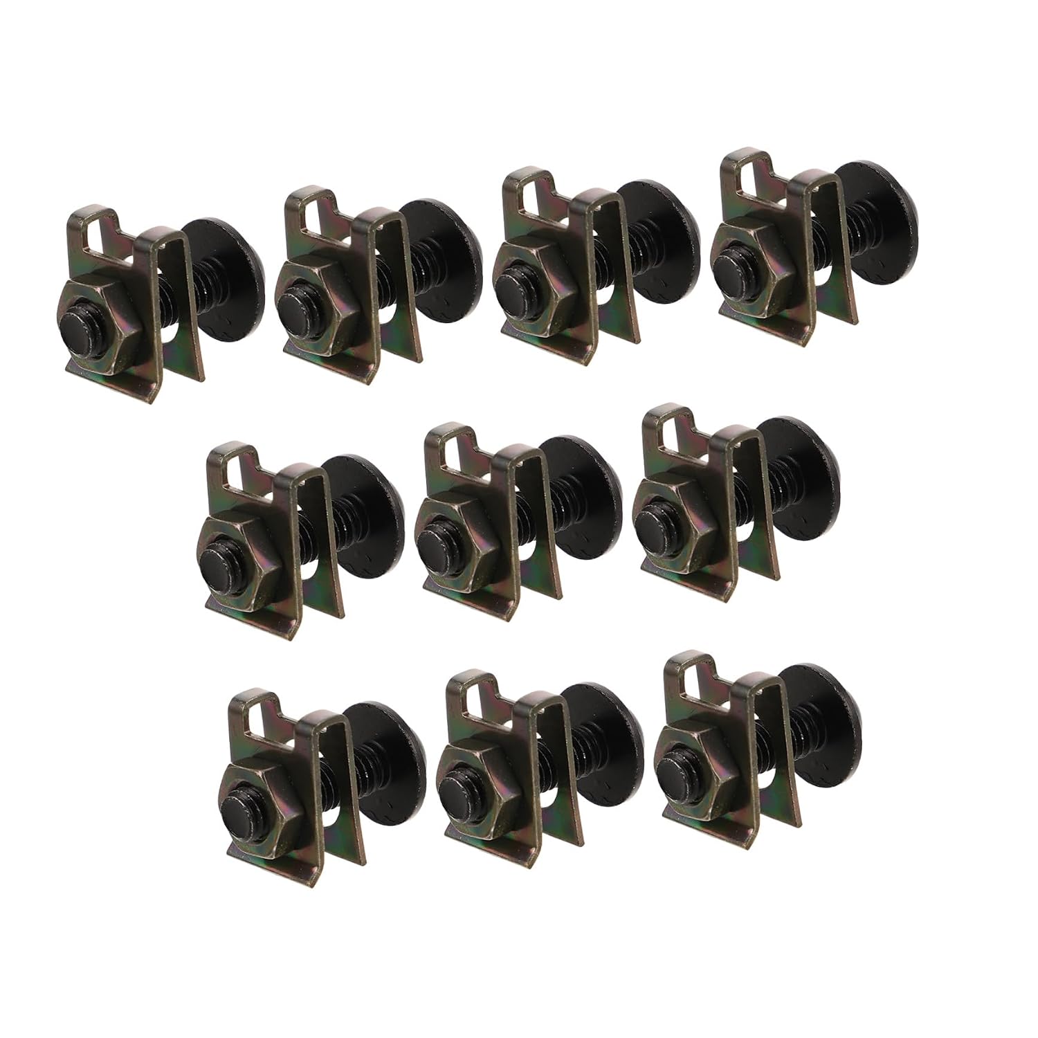 SEWACC 10pcs Motorcycle Fairing Screws Kit 6mm Self-Tapping Skid Plate Bolts Black Aluminum Alloy Bodywork Fasteners for Motorcycle
