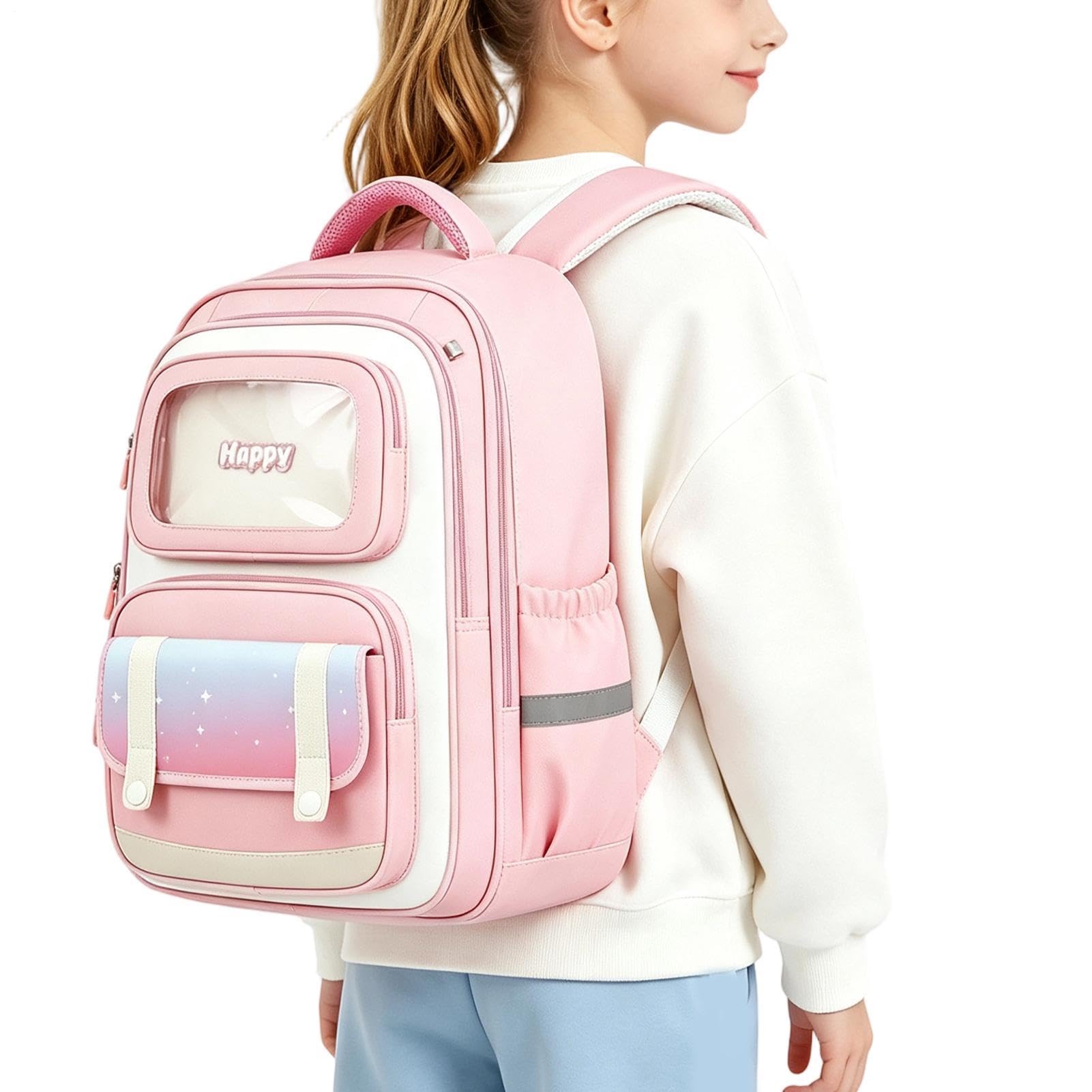 Plecak Dziewczęcy Torba Na Laptopa 39,6 Cm I Kubek 1,2 L | Plecak Powrót Do Szkoły Dla Uczniów 8-14 Lat Na Obozy Letnie Pikniki Bibliotekę I Wycieczki Dniowe I Weekendowe