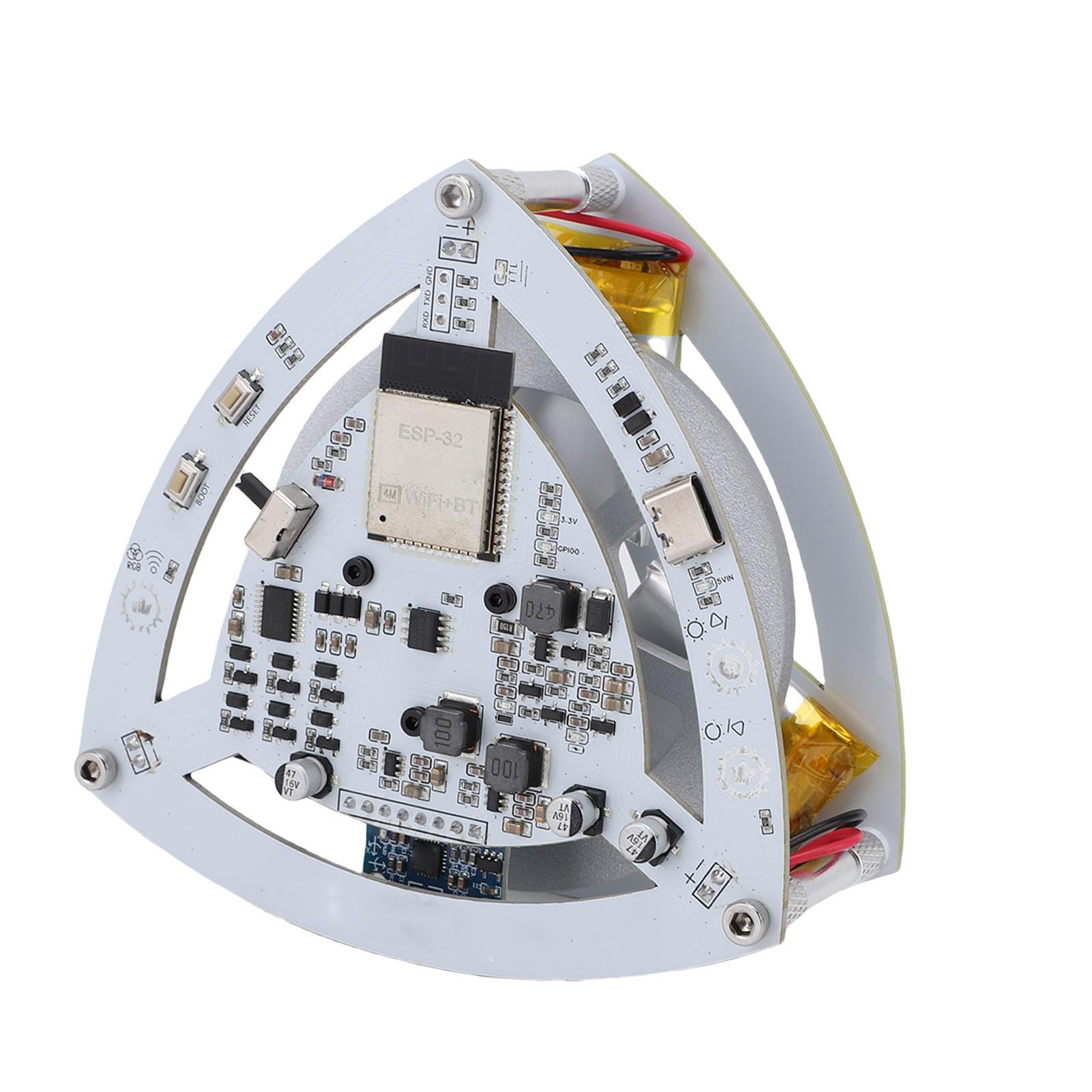 Eujgoov Giocattolo Triangolare Autobilanciante ABS, Giocattolo Educativo per Esperimenti di Fisica, Alimentato a Batteria, con Luci a LED Ed Equilibrio Che Sfida la gravità, per Bambini