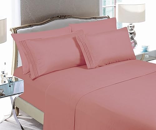 Vista 191 de Elegant Comfort - Juego de sábanas de 3 piezas de lujo de 1500 hilos, calidad egipcia, Microfibra, Blanco, Completo