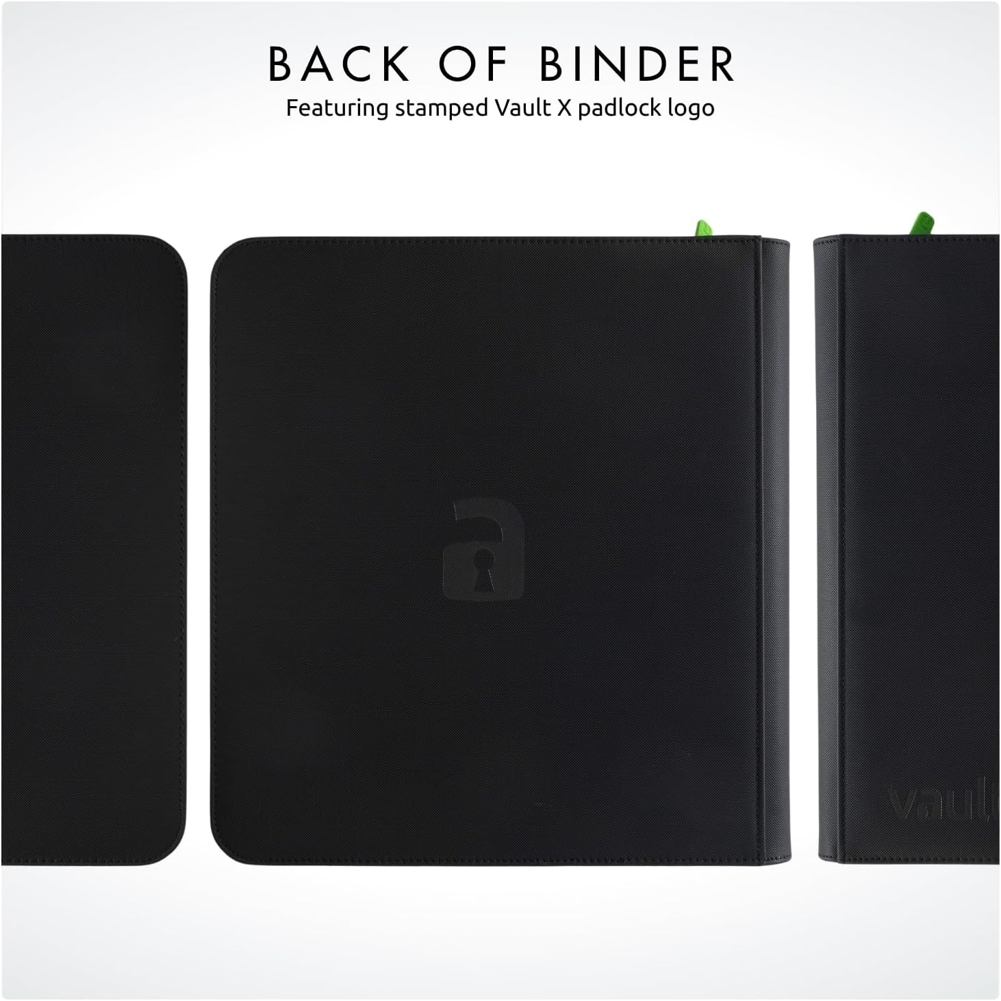 Vault X 12 XL Pocket Trading Card Zip Binder, 624 Cards, Premium Exo-Tec Album Material, 26 Side-Loading Pages, Folder, Sports, TCG (Black)